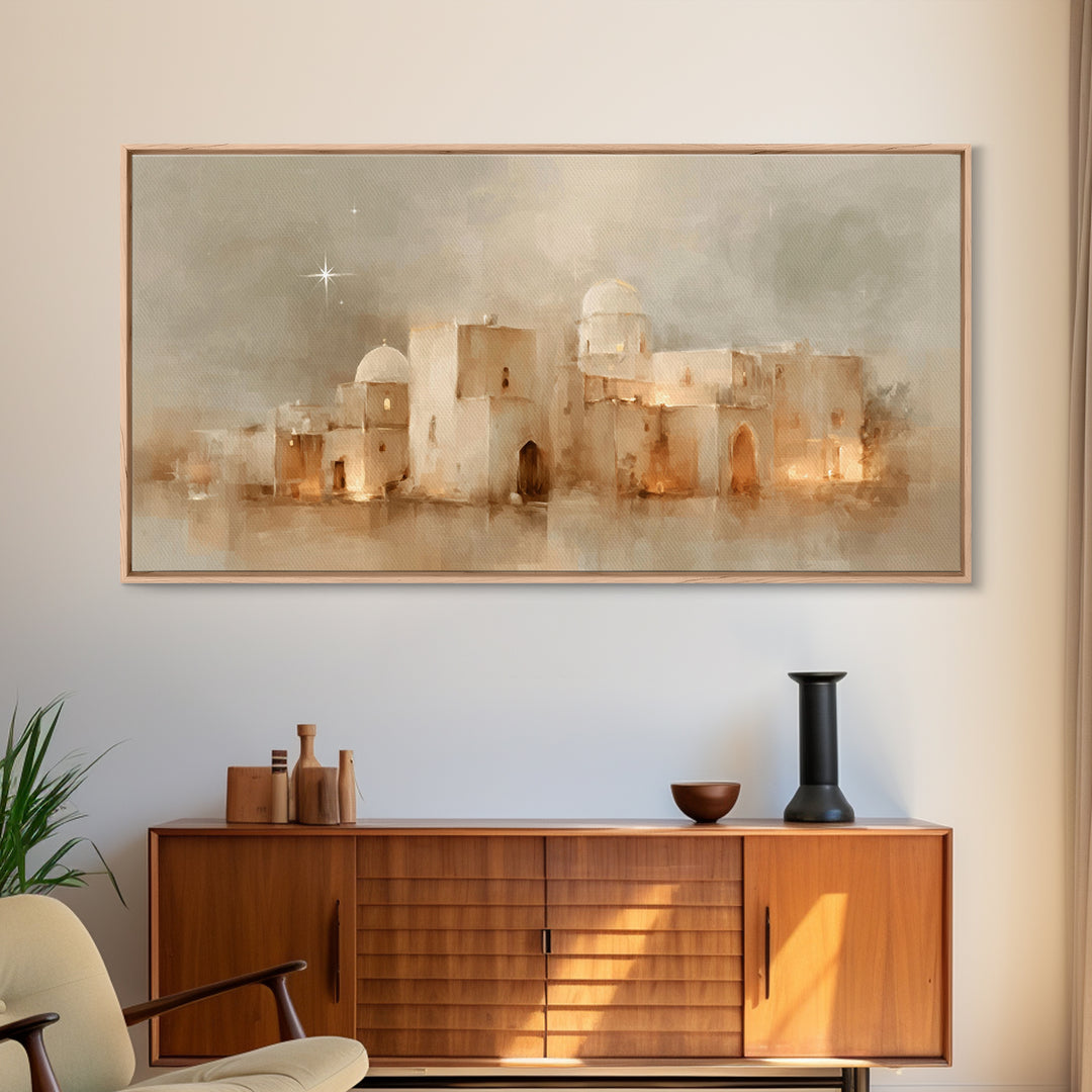 Star of Bethlehem – Framed Canvas Print – Christian Wall Art – Christmas Art Prints – Christian Art Canvas – Christian Christmas Decor – Mo