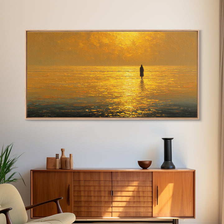Celestial Path – Framed Canvas Print – Jesus Painting – Christian Wall Art – Modern Christian Art – Christian Art Print – Christian Christm