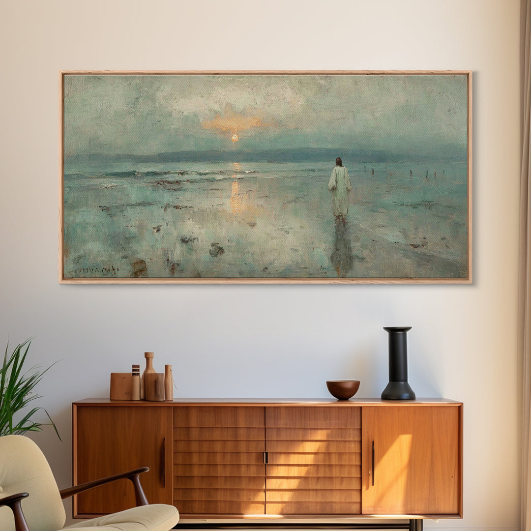 Horizon Grace – Framed Canvas Print – Christian Art Work – Jesus Canvas Art – Christian Wall Art – Subtle Christian Art – Christian Decor F