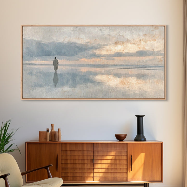 Radiant Peace – Framed Canvas Print – Christian Christmas Art – Christian Wall Art – Christian Art Canvas – Jesus Painting – Christmas Art