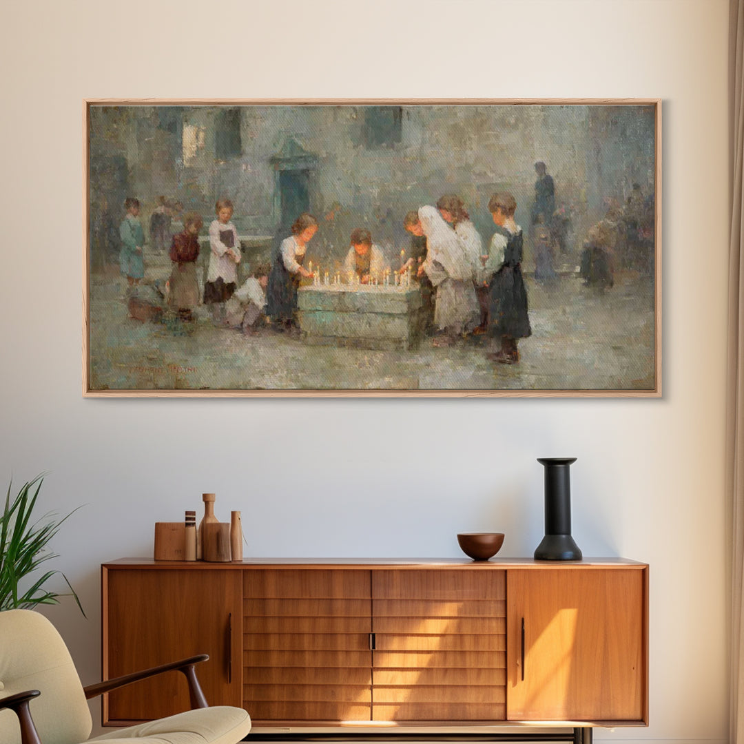 Children Of Blessing – Framed Canvas Print – Christian Art Canvas – Vintage Christian Art – Christian Wall Art – Christian Art Print – Chri
