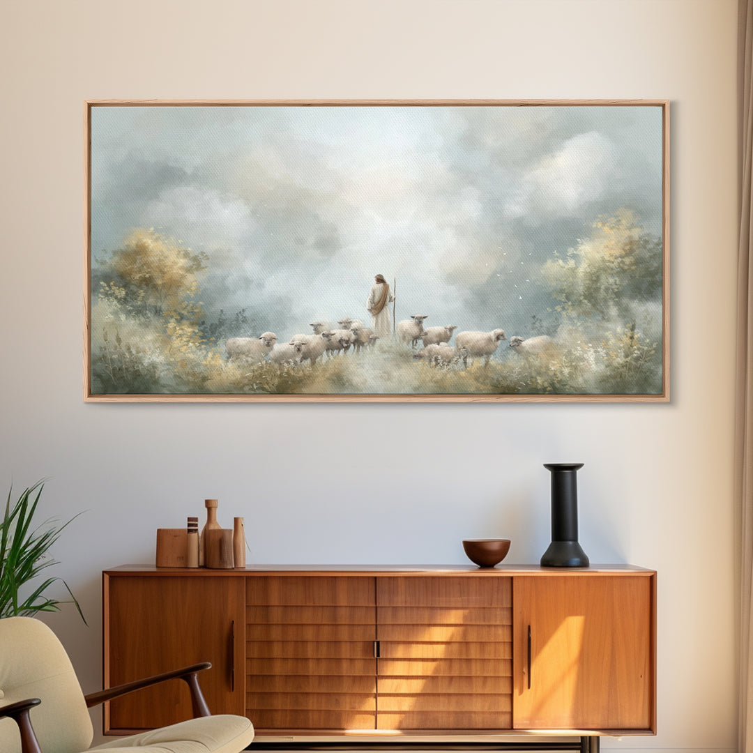 Guardian Of Peace – Framed Canvas Print – Christian Art Canvas – Jesus Painting – Christian Wall Art – Christian Art Work – Christian Gift