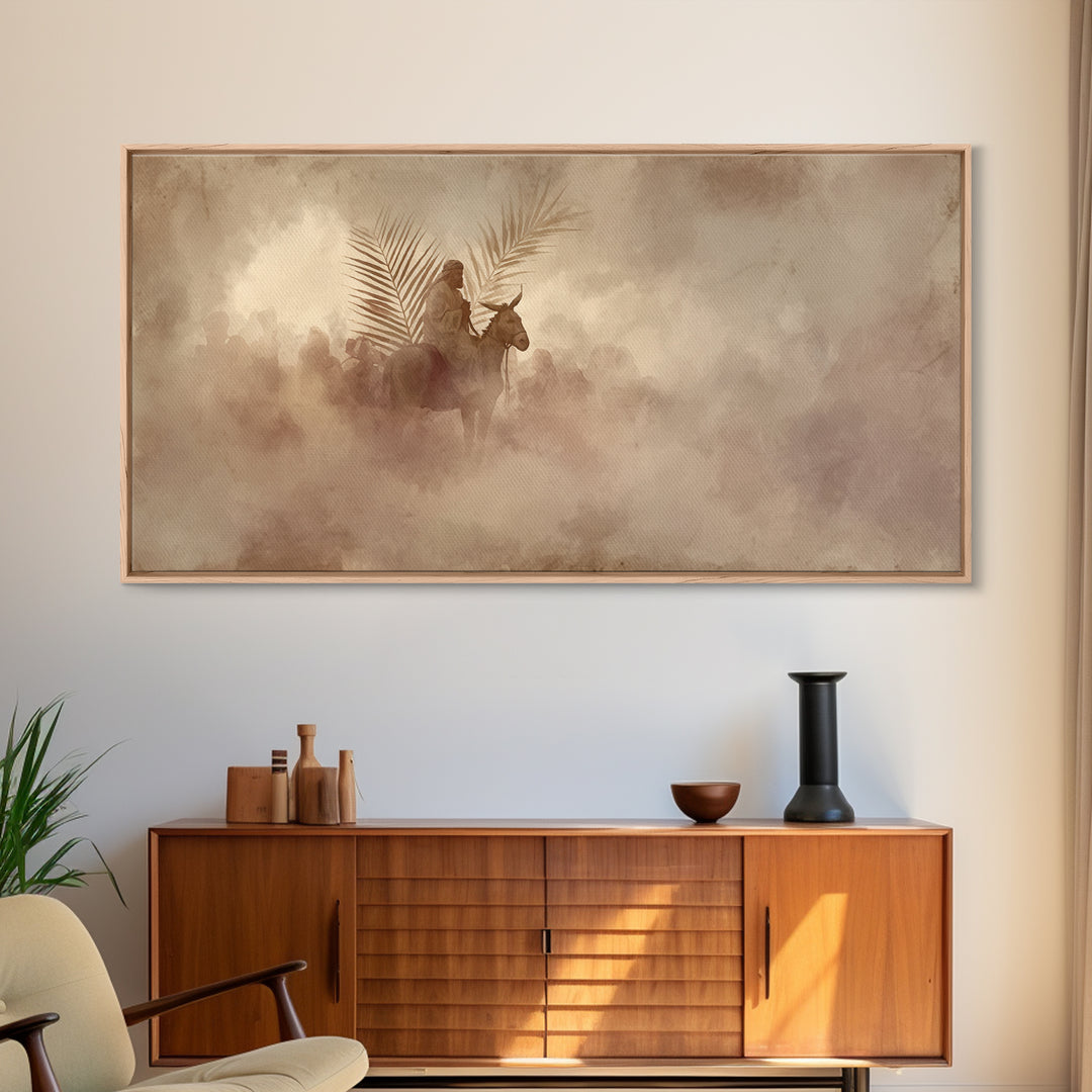 Journey Of Peace | Framed Canvas Print | Christian Wall Art | Christian Art Canvas | Jesus Painting | Christian Decor | Christmas Art
