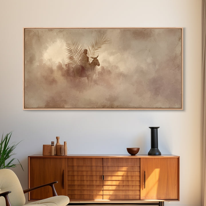 Journey Of Peace | Framed Canvas Print | Christian Wall Art | Christian Art Canvas | Jesus Painting | Christian Decor | Christmas Art