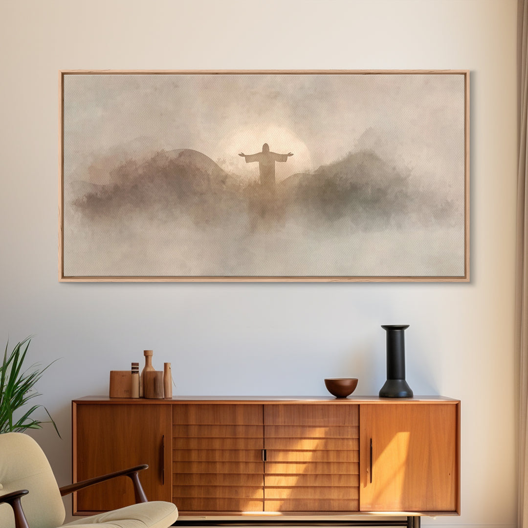Rising In Grace - Framed Canvas Print - Christian Art Canvas - Jesus Painting - Christian Wall Art - Christian Art - Christian Gift Ideas