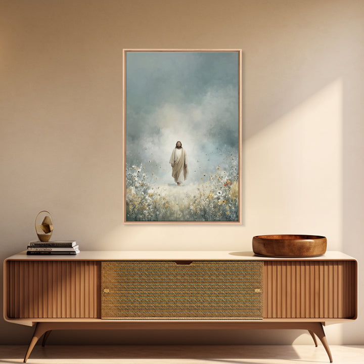 Heavenly Bloom – Framed Canvas Print – Christian Art Canvas – Jesus Painting – Subtle Christian Art – Christian Wall Art – Christian Gift I