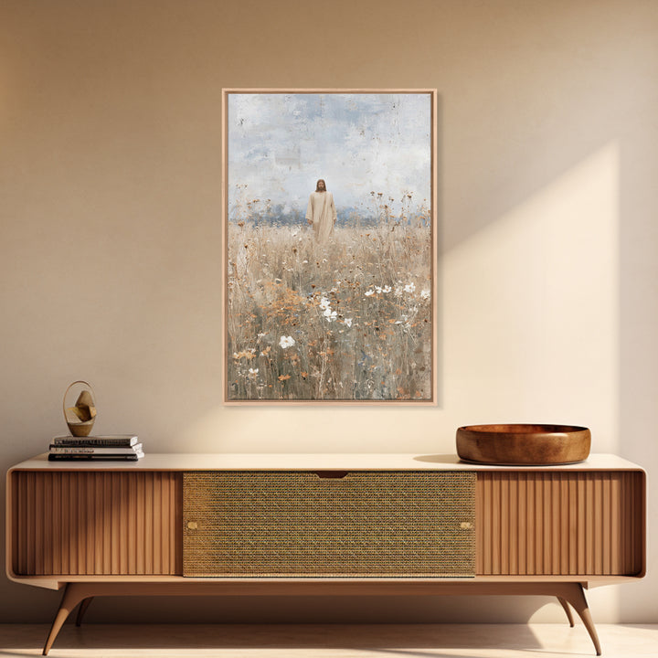 Desert Moon Walk | Framed Canvas Print | Jesus Painting | Christian Wall Art | Moody Christian Art | Christian Art Canvas | Christian Chris