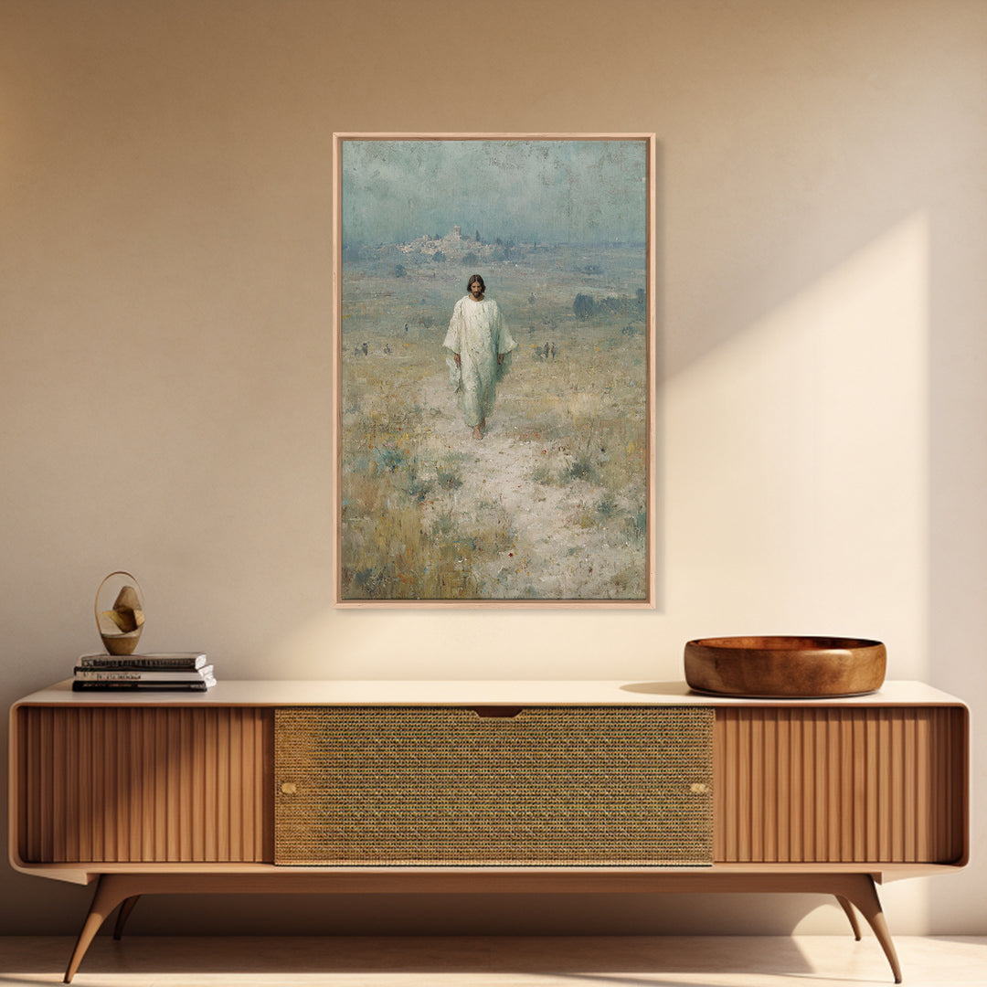 Desert Hope, Framed Canvas Print, Christian Art Canvas, Jesus Painting, Christian Wall Art, Modern Christian Art, Christian Gift, Christmas