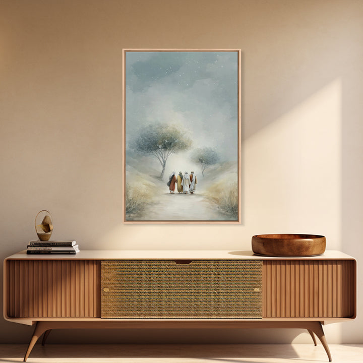 Guided By Light | Framed Canvas Print | Christian Wall Art | Christian Art Canvas | Christian Painting | Christian Gift | Modern Christian