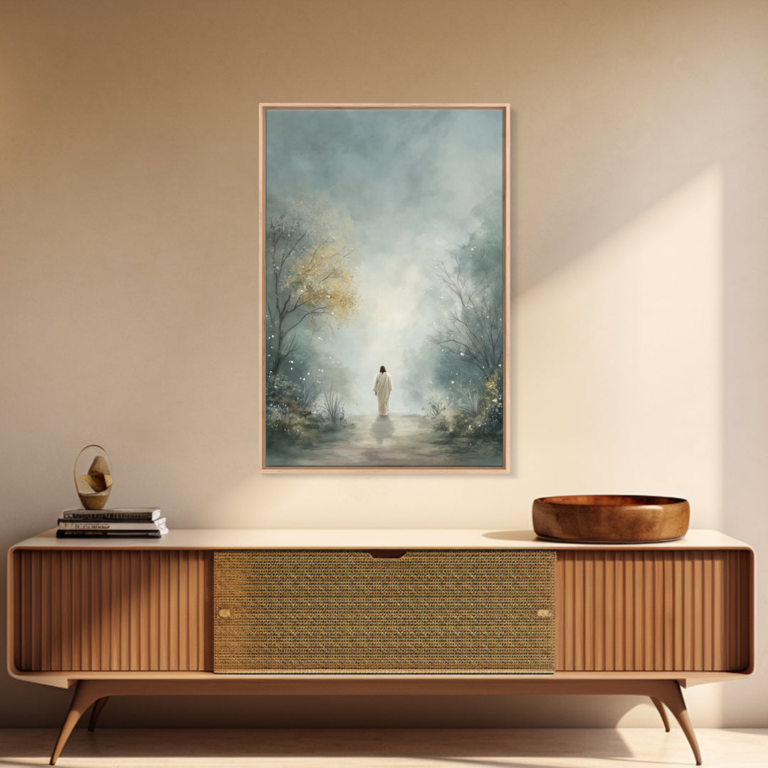 Garden Of Peace – Framed Canvas Print – Christian Art Canvas – Christian Wall Art – Christian Art Painting – Subtle Christian Art