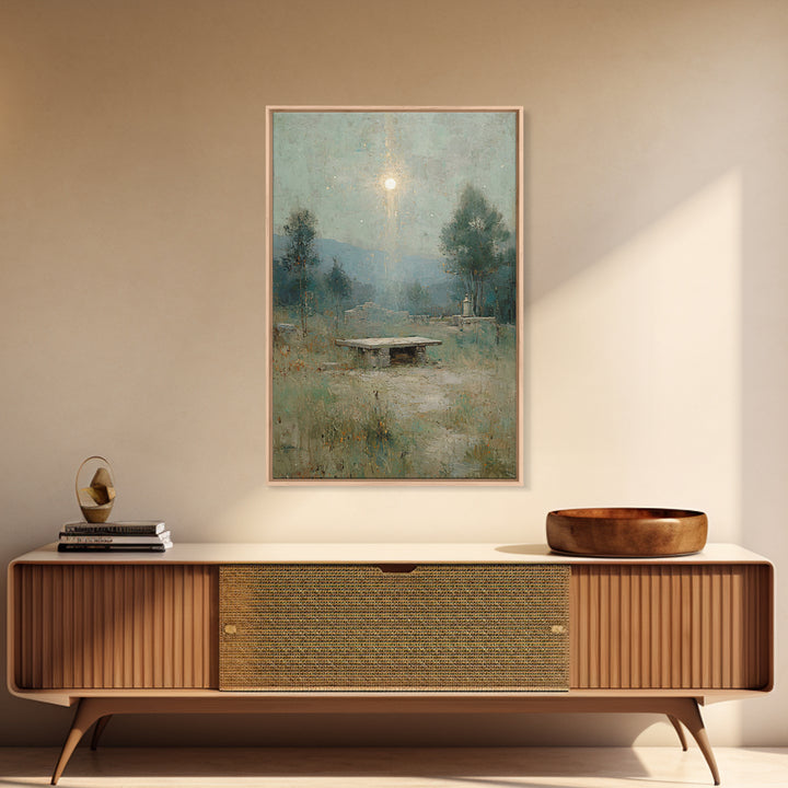 Dawn Of Salvation – Framed Canvas Print – Christian Art Canvas – Christian Wall Art – Vintage Christian Art – Christmas Art