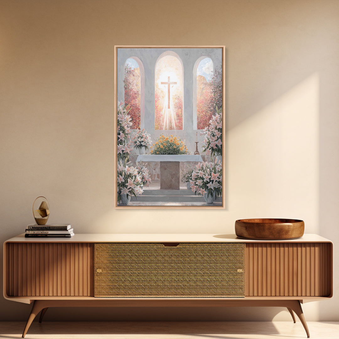 Stillness Of Light – Framed Canvas Print – Christian Wall Art – Christian Art Canvas – Subtle Christian Art – Christian Christmas Art – Chr