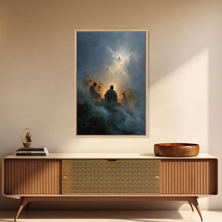 Divine Gathering | Framed Canvas Print | Jesus Painting | Christian Wall Art | Christian Art Print | Large Christian Painting | Christian G