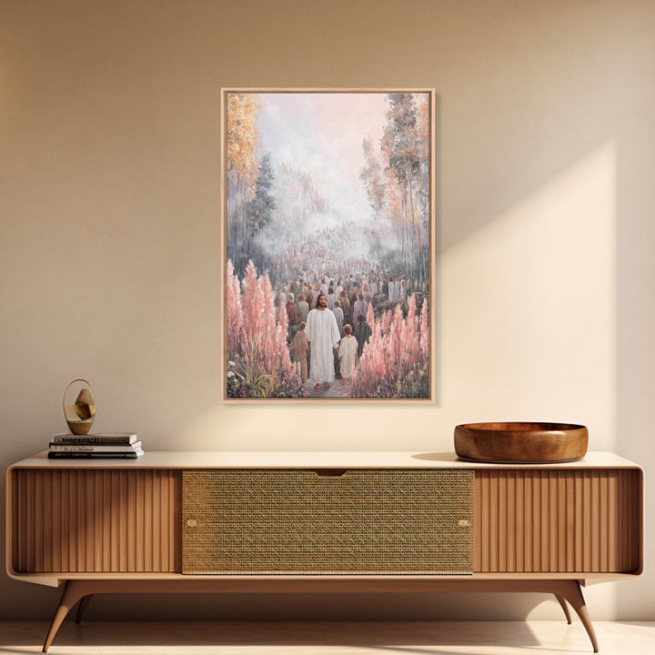 Path Of Light – Framed Canvas Print – Christian Wall Art – Jesus Painting – Christian Art Canvas – Christian Christmas Art – Christian Deco