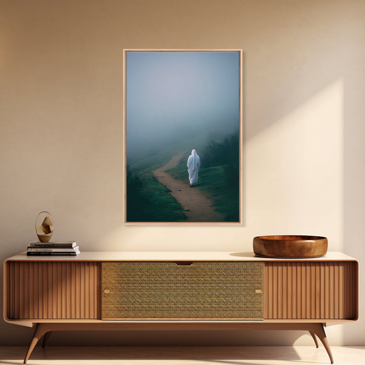 Holy Solitude, Framed Canvas Print, Christian Art Canvas, Jesus Painting, Christian Wall Art, Subtle Christian Art, Christian Decor, Christ