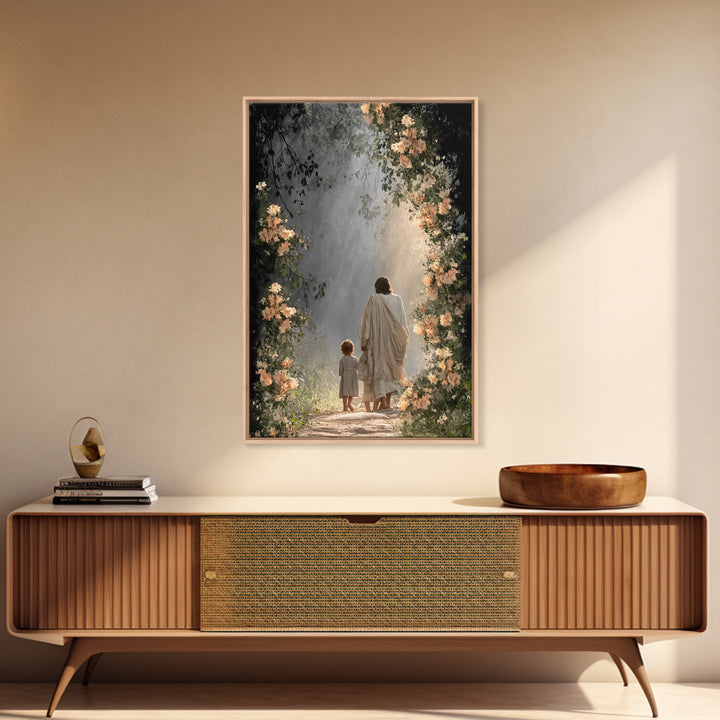 Path Of Hope – Framed Canvas Print – Christian Art – Jesus Painting – Christian Art Canvas – Christian Wall Art – Large Christian Painting