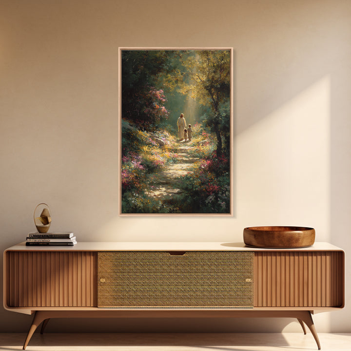 Radiant Promise - Framed Canvas Print - Christian Art Canvas - Jesus Painting - Christian Wall Art - Christmas Art - Christian Gift Ideas