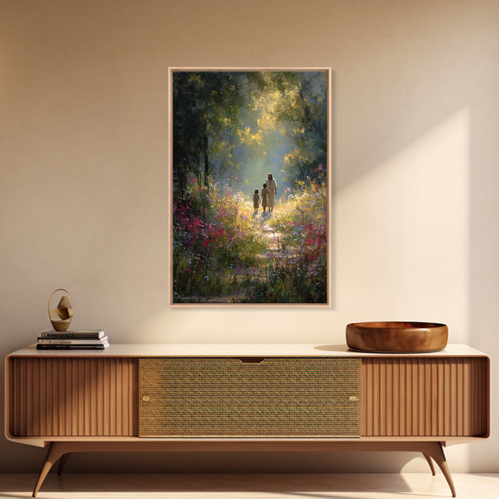 Garden Light – Framed Canvas Print – Christian Art Canvas – Jesus Painting – Christian Wall Art – Christian Decor – Christmas Art