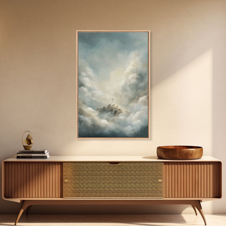 Sacred Silence – Framed Canvas Print – Christian Wall Art – Minimalist Christian Art – Subtle Christian Art – Christian Art Prints – Christ