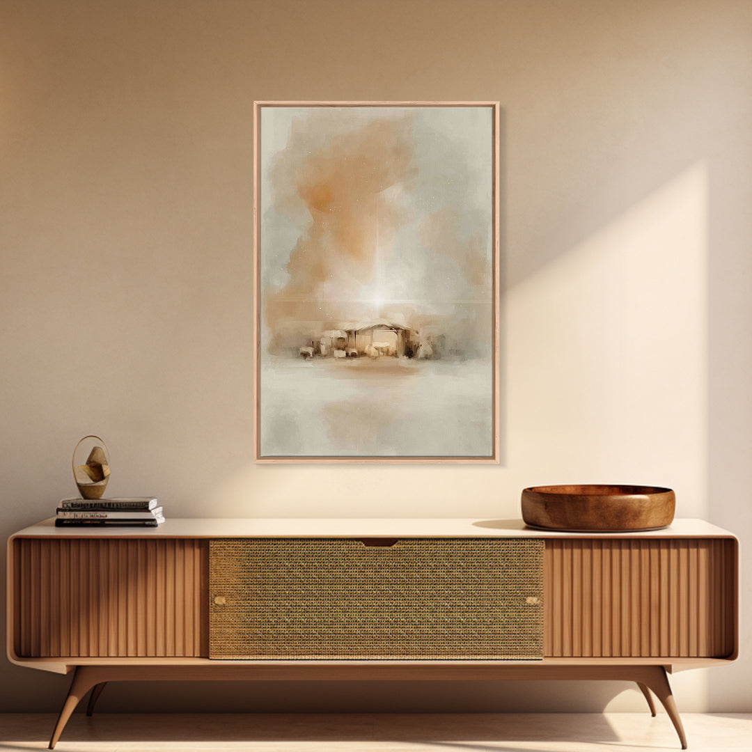 Bethlehem Wonder Sky – Framed Canvas Print – Christian Wall Art – Christmas Art – Christian Art Canvas – Christian Decor – Jesus Art