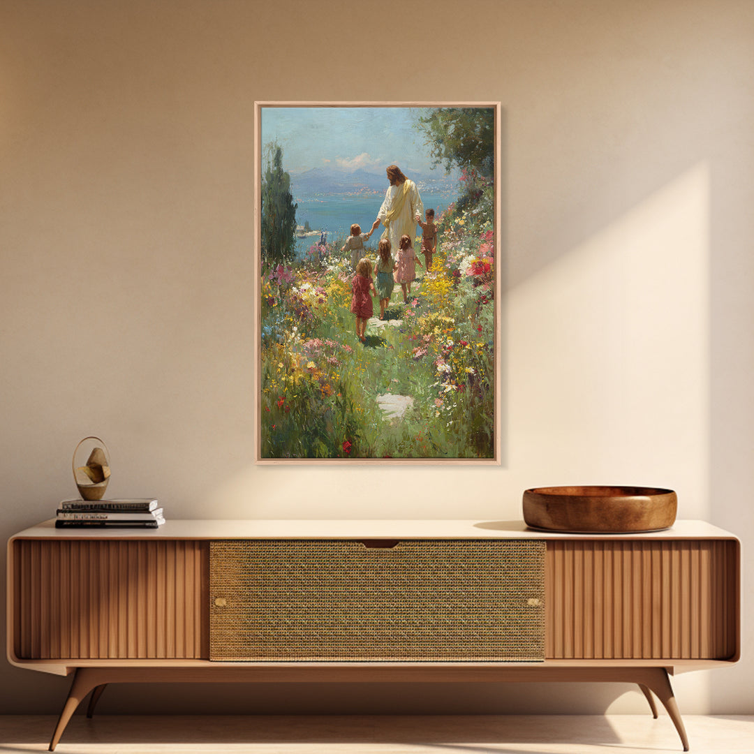 Summer Of Grace – Framed Canvas Print – Christian Art Canvas – Christian Art – Christian Wall Art – Jesus Painting – Christian Decor