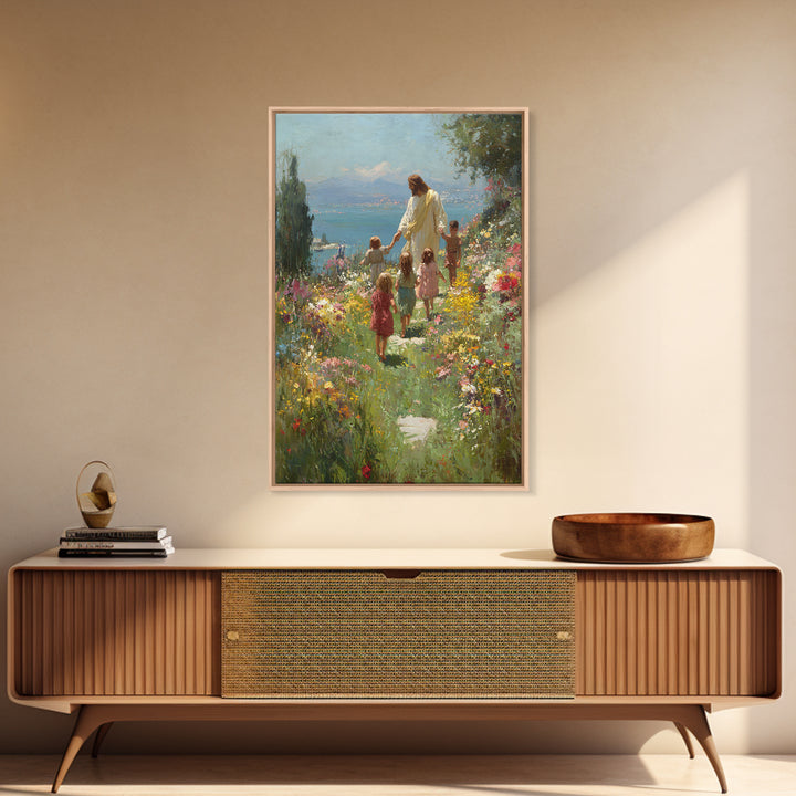 Summer Of Grace – Framed Canvas Print – Christian Art Canvas – Christian Art – Christian Wall Art – Jesus Painting – Christian Decor