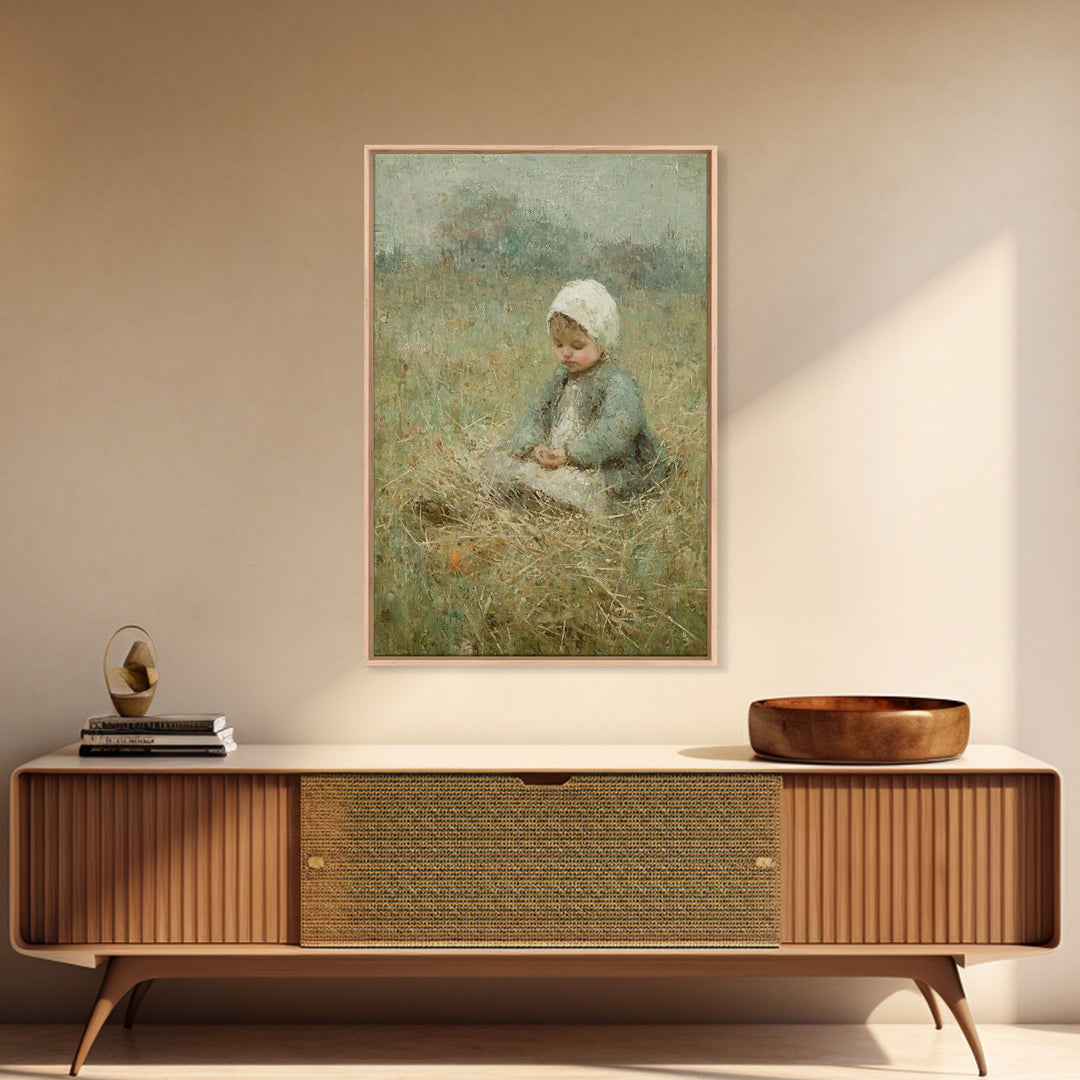 Fields Of Mercy | Framed Canvas Print | Christian Christmas Art | Vintage Christian Art | Christian Wall Art | Christian Art Canvas | Chris