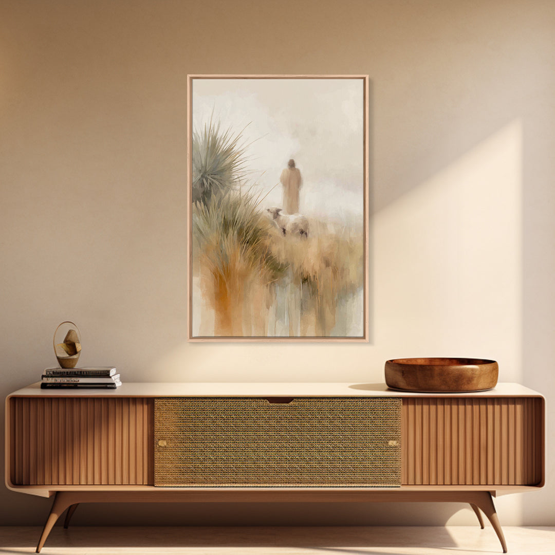 Horizons Of Mercy, Framed Canvas Print, Christian Wall Art, Modern Christian Art, Christian Art Canvas, Jesus Painting, Christian Decor