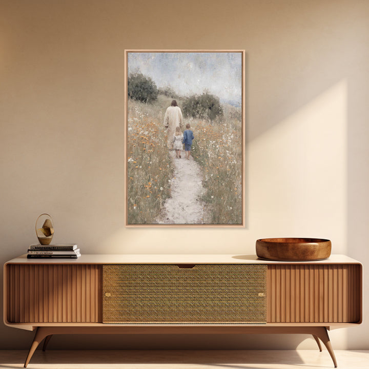 Garden Of Promise – Framed Canvas Print – Christian Wall Art – Christian Art Canvas – Jesus Painting – Modern Christian Art – Christian Gif