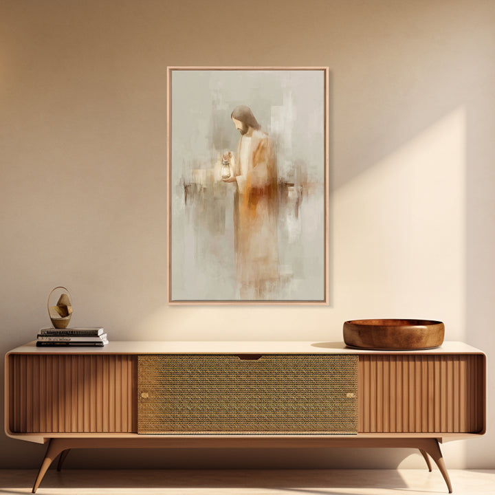 Radiant Mercy – Framed Canvas Print – Christian Wall Art – Jesus Painting – Christian Art Canvas – Modern Christian Art – Christian Christm