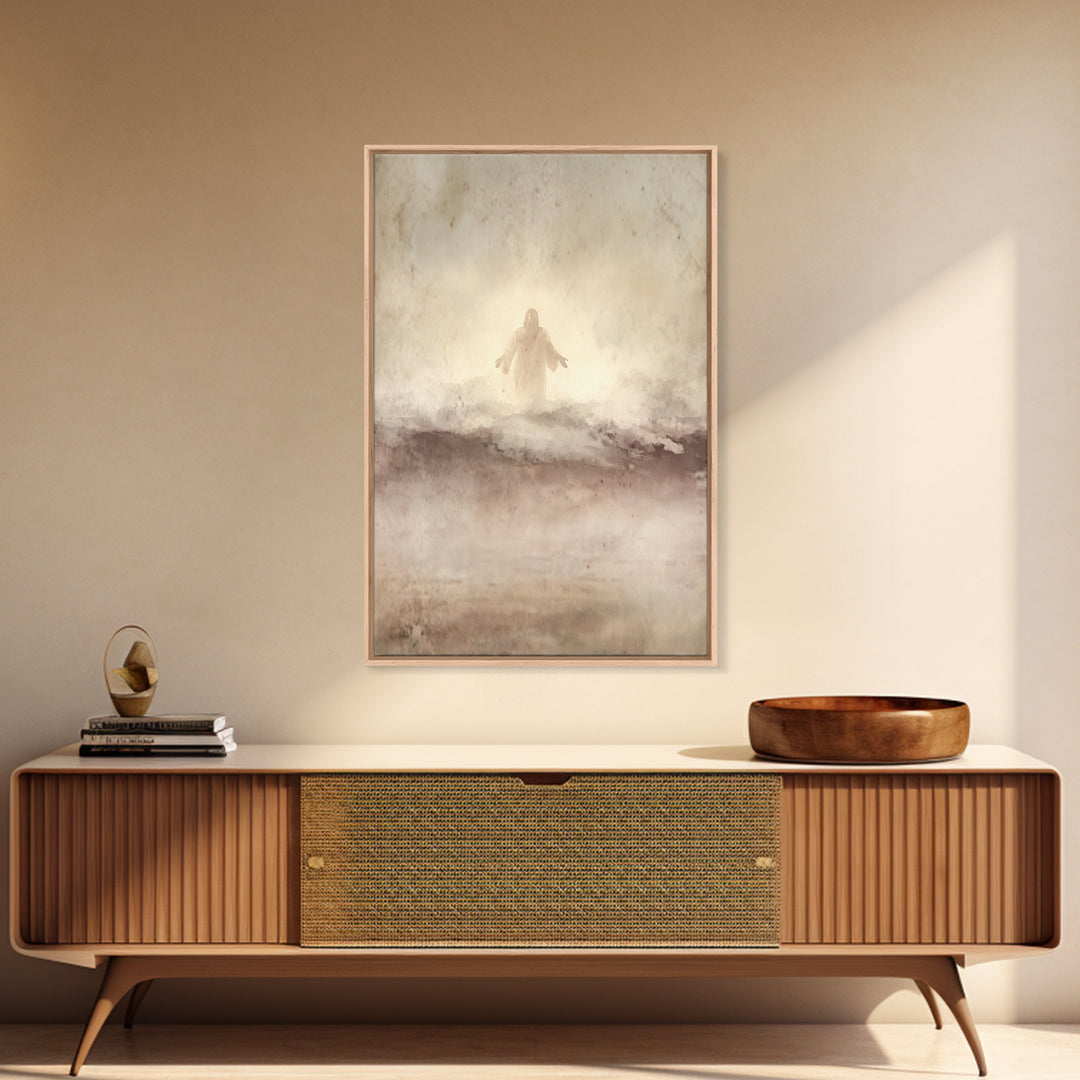 Eternal Presence – Framed Canvas Print – Christian Wall Art – Christian Art Canvas – Jesus Painting – Minimalist Christian Art – Christian