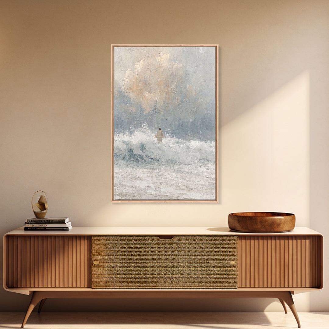 Harbor Of Faith | Framed Canvas Print | Christian Art Gift | Christian Canvas Wall Art | Jesus Paintings | Subtle Christian Paintings | Chr