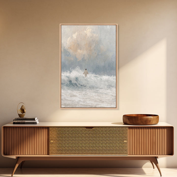 Harbor Of Faith | Framed Canvas Print | Christian Art Gift | Christian Canvas Wall Art | Jesus Paintings | Subtle Christian Paintings | Chr