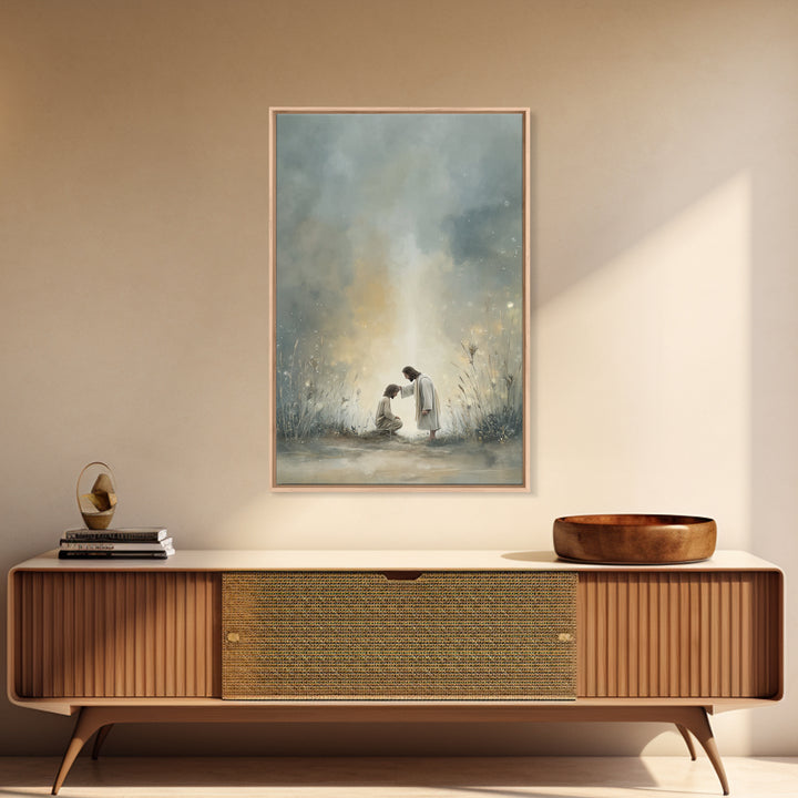 Light of Renewal – Framed Canvas Print – Christian Wall Art – Jesus Art Canvas – Christian Painting – Subtle Christian Art – Christian Home