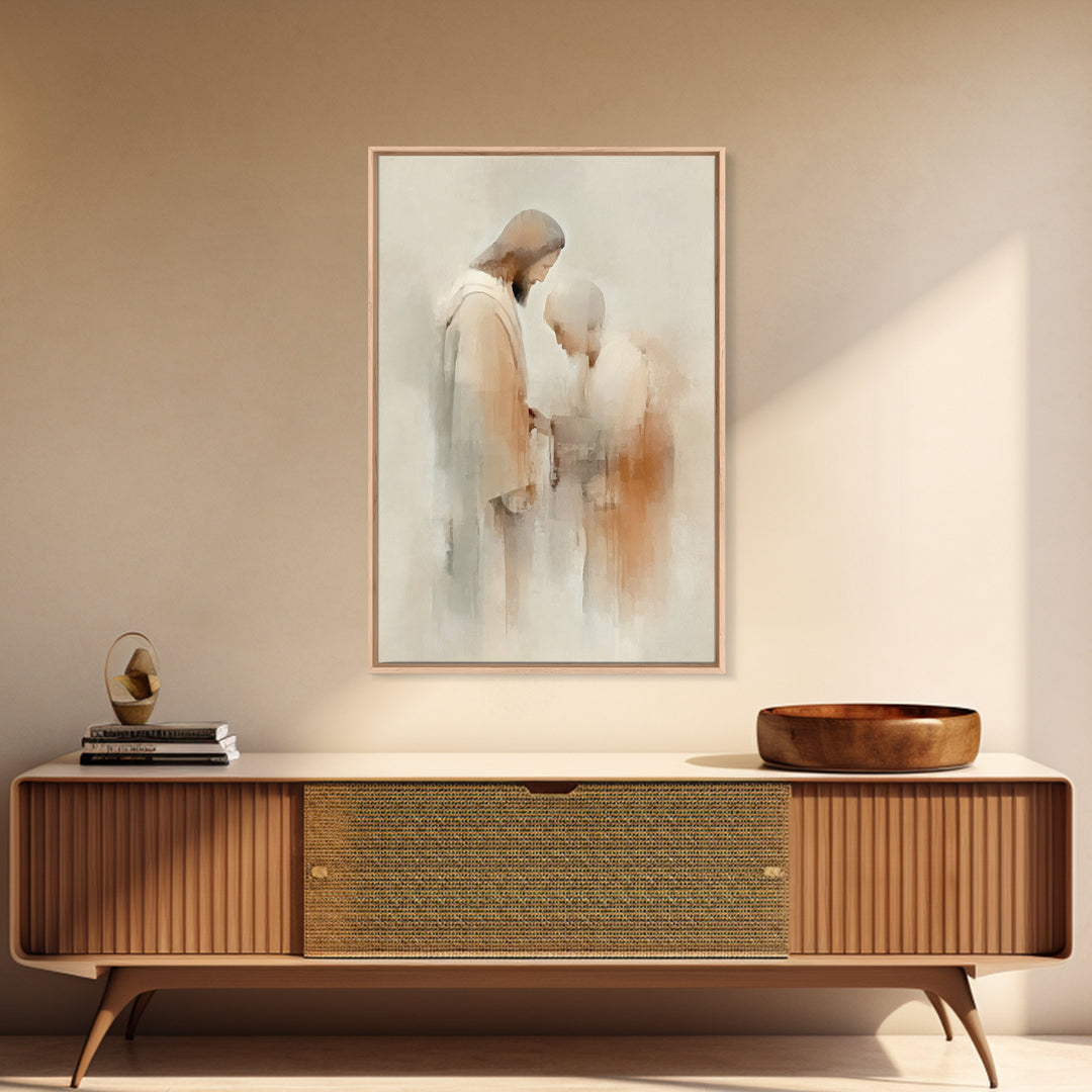 Graceful Blessing – Framed Canvas Print – Christian Wall Art – Christian Art Canvas – Jesus Painting – Christian Decor – Christian Art Prin