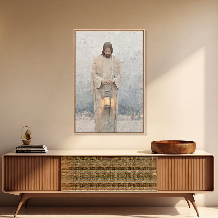 Lantern of Peace – Framed Canvas Print – Christian Decor – Christian Art Canvas – Jesus Painting – Christian Art Print – Christian Wall Art