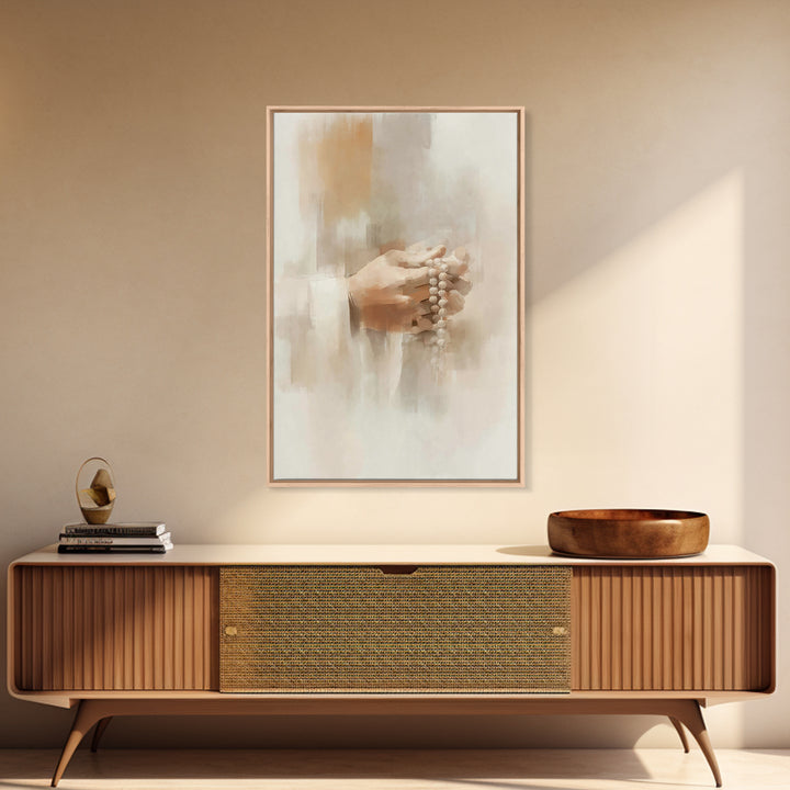 Heavenly Petition – Framed Canvas Print – Christian Art Canvas – Christian Wall Art – Christian Painting – Christian Decor – Christmas Chri
