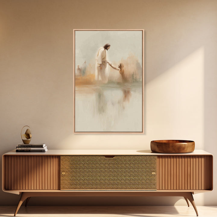 River Of Mercy – Framed Canvas Print – Christian Wall Art – Jesus Painting – Christian Art Canvas – Unique Christian Art – Christian Decor