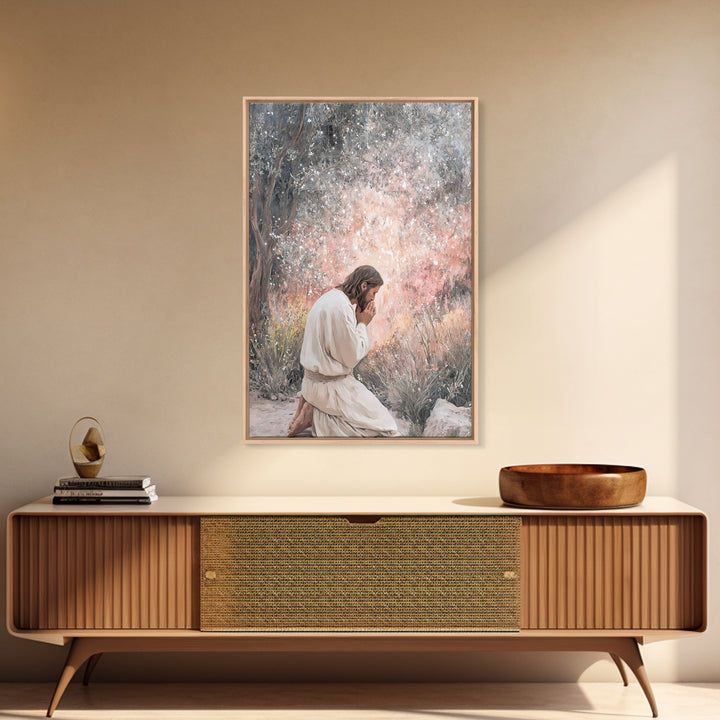 Radiant Petition – Framed Canvas Print – Christian Painting – Christian Art Canvas – Large Christian Art – Jesus Wall Art – Christian Gift