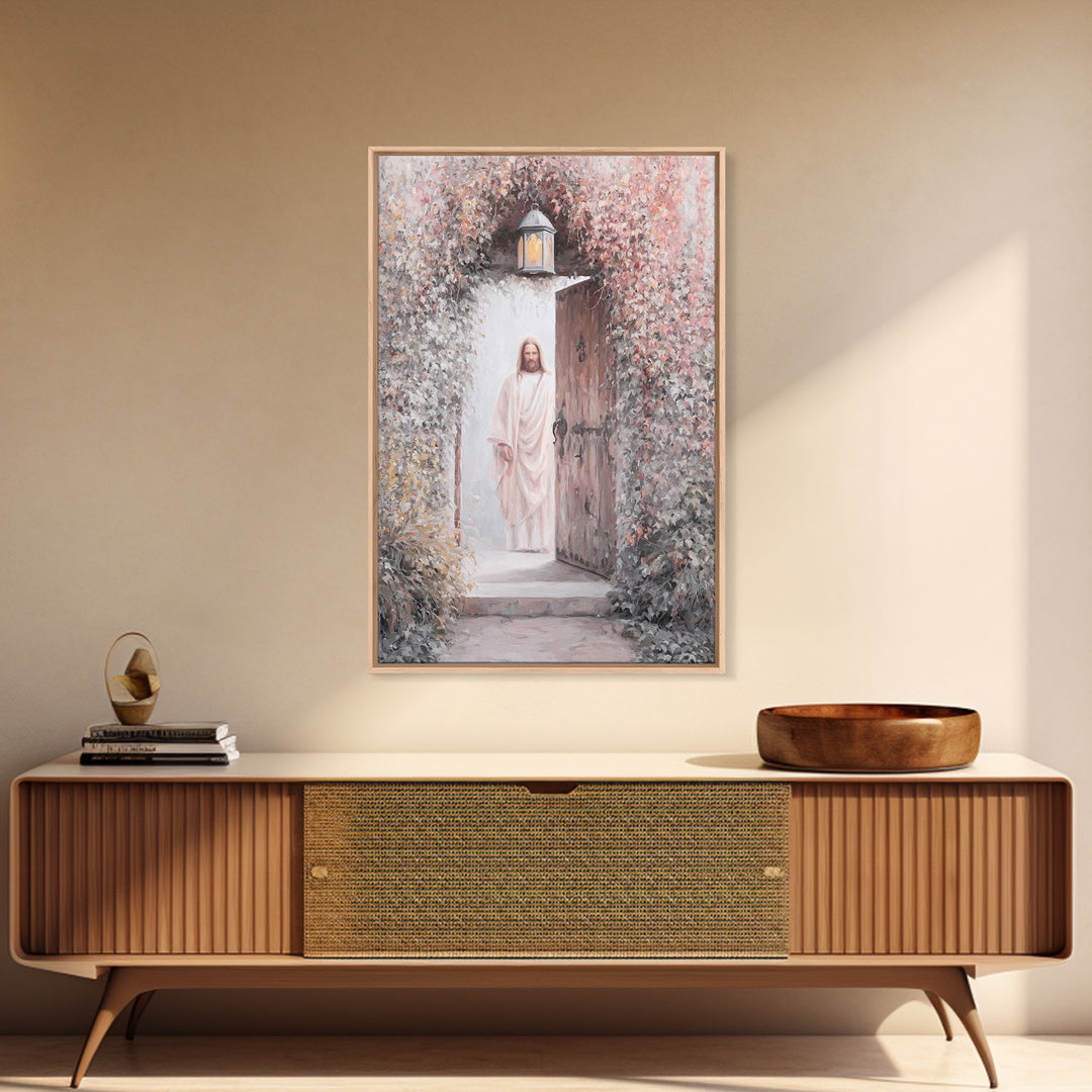 Open Door Hope | Framed Canvas Print | Christian Wall Art | Jesus Art Print | Christian Decor For Home | Christian Art Canvas | Christian G