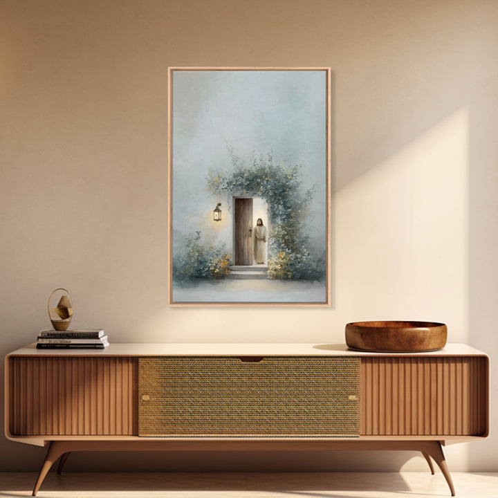 gentle Dawn Welcome | Framed Canvas Print | Christian Art Canvas | Jesus Art Print | Modern Christian Art | Christian Wall Art | Christian