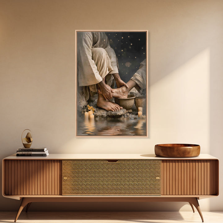 Radiant Intercession – Framed Canvas Print – Christian Wall Art – Christian Art Canvas – Christian Painting – Christian Christmas Art – Chr