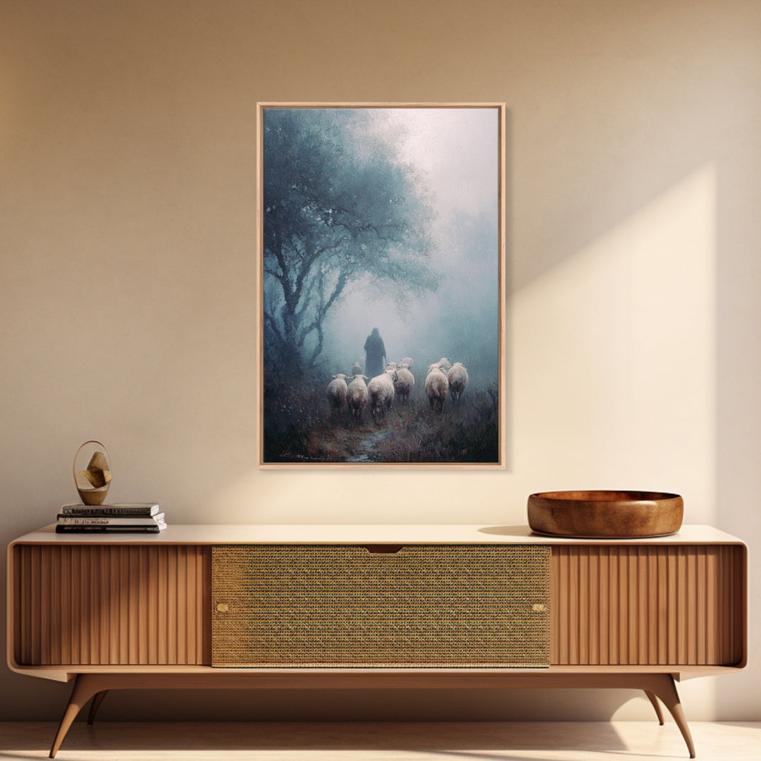 Dawn Of Compassion – Framed Canvas Print – Christian Art Canvas – Jesus Painting – Christian Wall Art – Christmas Art – Christian Christmas