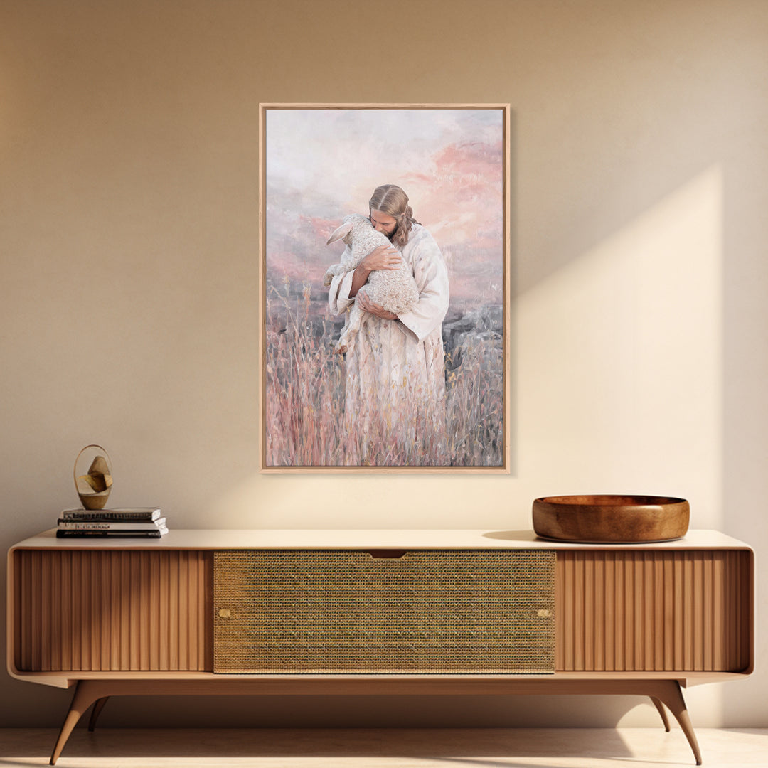 Harbor Of Tenderness – Framed Canvas Print – Christian Christmas Art – Jesus Painting – Christian Art Canvas – Christian Wall Art – Modern