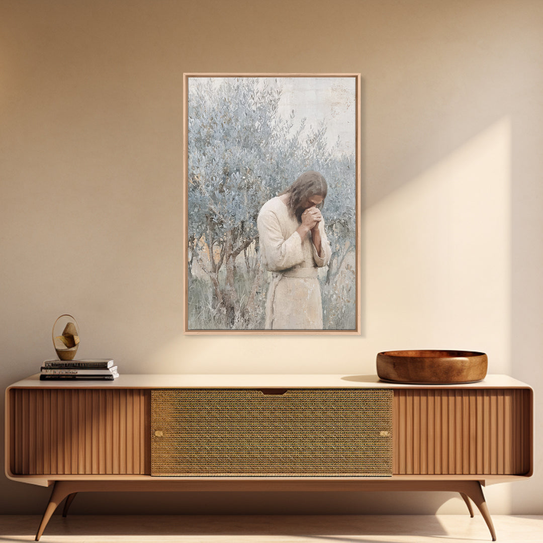 Radiant Messiah Bloom, Framed Canvas Print, Christian Art Painting, Jesus Wall Art, Christian Decor, Christian Art Canvas, Christian Gift