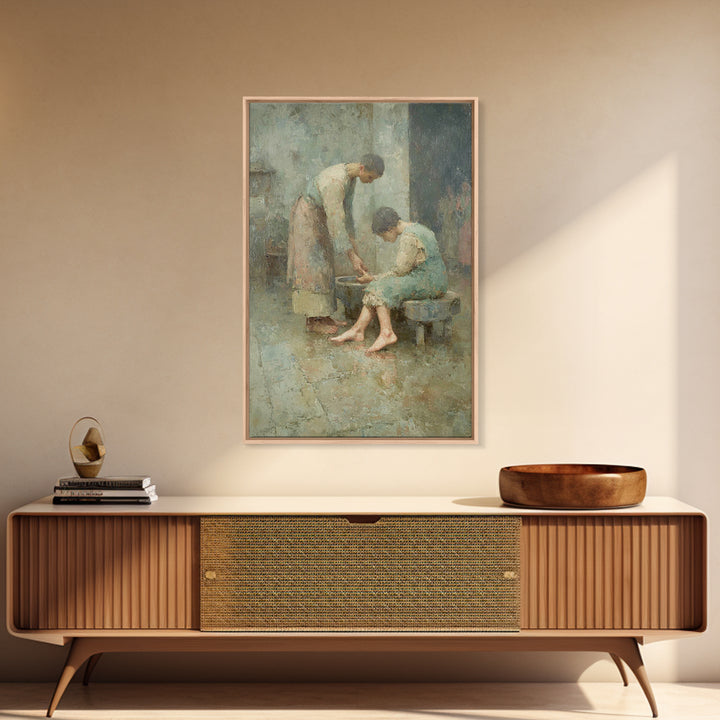 Servant’s Grace – Framed Canvas Print – Christian Wall Art – Christian Art Canvas – Christian Painting – Vintage Christian Art – Christian