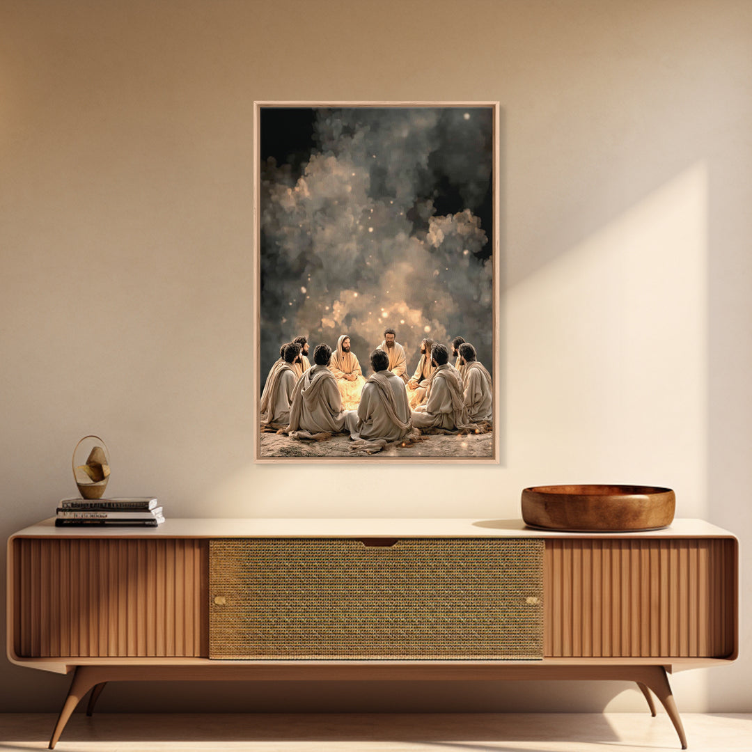 Teaching Of Grace – Framed Canvas Print – Christian Painting – Christian Art Canvas – Jesus Painting – Christian Wall Art – Christian Decor