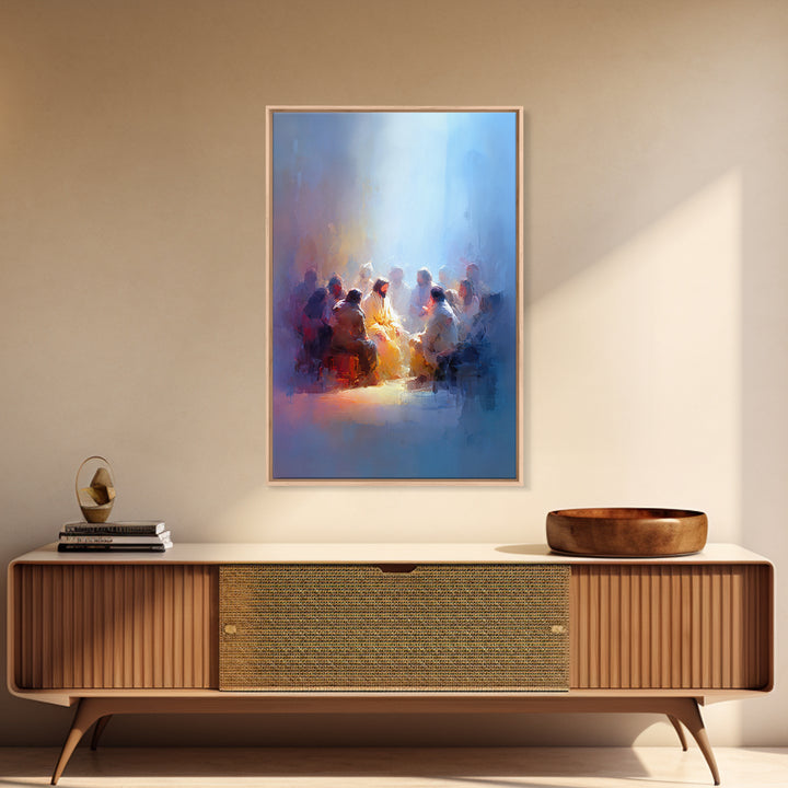 Radiant Fellowship, Framed Canvas Print, Christian Art Canvas, Christian Wall Art, Jesus Painting, Christian Gift Ideas, Large Christian Ar