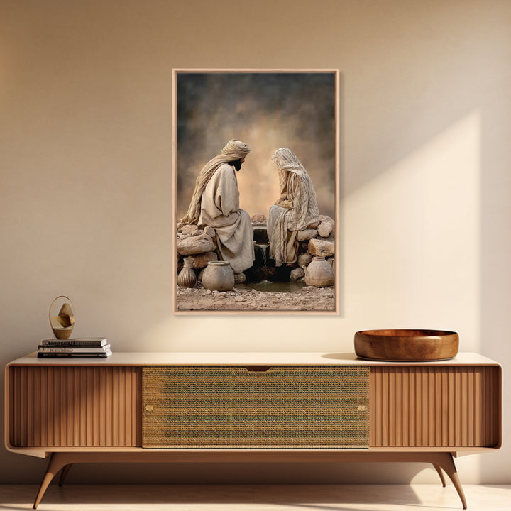 Well Of Mercy, Framed Canvas Print, Christian Art, Jesus Painting, Christian Wall Art, Christian Art Canvas, Christian Gift Ideas