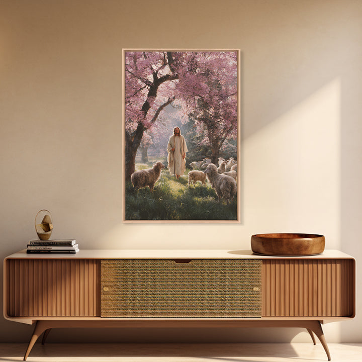 Blossoms Of Mercy – Framed Canvas Print – Christian Wall Art – Jesus Painting – Christian Art Canvas – Christian Decor – Large Christian Ar